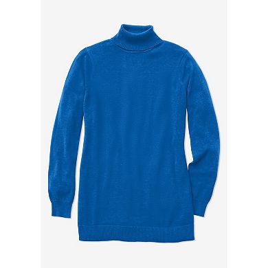 Woman Within Plus Size Perfect Long Sleeve Turtleneck Sweater
