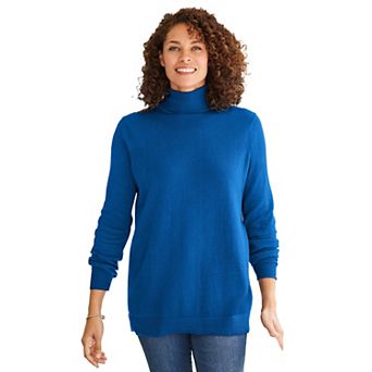 Woman Within Plus Size Perfect Long Sleeve Turtleneck Sweater