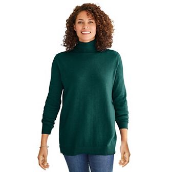 Woman Within Plus Size Perfect Long Sleeve Turtleneck Sweater