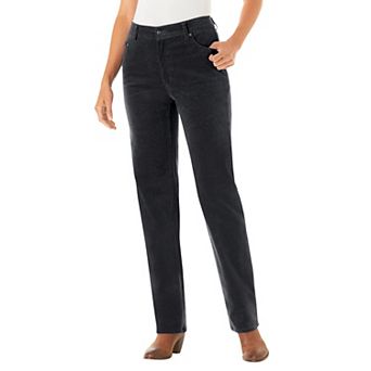Woman Within Plus Size Corduroy Straight Leg Stretch Pant