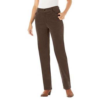 Woman Within Plus Size Corduroy Straight Leg Stretch Pant