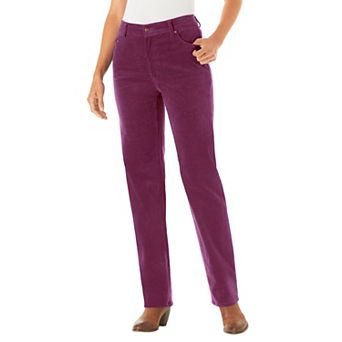 Woman Within Plus Size Corduroy Straight Leg Stretch Pant