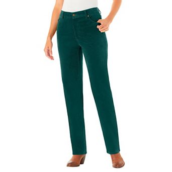 Woman Within Plus Size Corduroy Straight Leg Stretch Pant