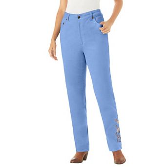 Woman Within Plus Size Corduroy Straight Leg Stretch Pant