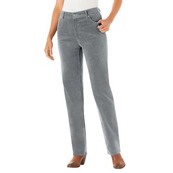 Woman Within Plus Size Corduroy Straight Leg Stretch Pant