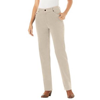 Woman Within Plus Size Corduroy Straight Leg Stretch Pant
