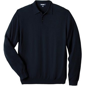 KingSize Men's Big & Tall Lightweight Polo Sweater