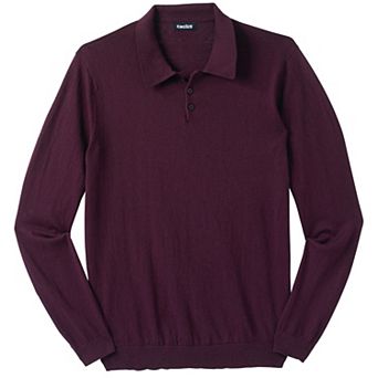 KingSize Men's Big & Tall Lightweight Polo Sweater