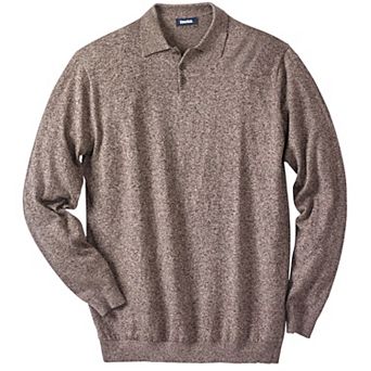 KingSize Men's Big & Tall Lightweight Polo Sweater
