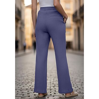 Jessica London Women's Plus Size Wide Leg Gauze Pant