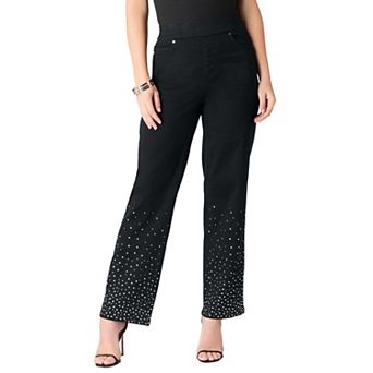 Roaman's Women's Plus Size Tall Plus Size 360&Deg; Stretch Wide Leg Jean