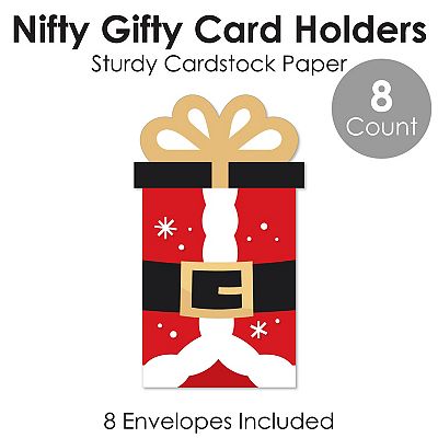 gift card sleeves and envelopes Big Dot of Happiness Secret Santa - Christmas Exchange Party Money Gift - Nifty Gifty Card Holders sided and professionally printed on heavy Custom Gift Card Holders |
