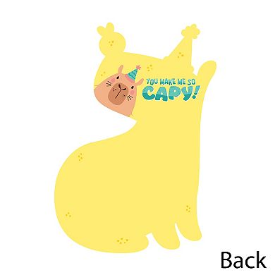 Big Dot Of Happiness Capy Birthday Capybara Party Shaped Thank You Cards With Envelopes 12 Count