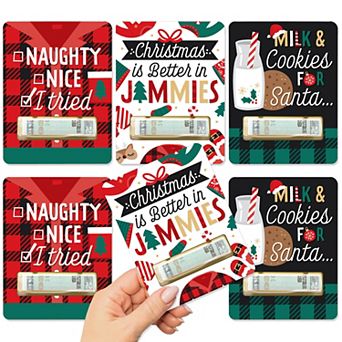 Big Dot Of Happiness Christmas Pajamas - Diy Assorted Funny Money Cards - 6 ct