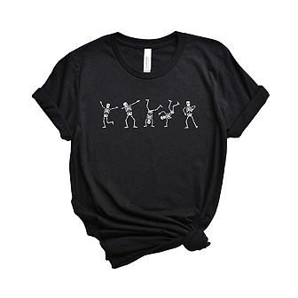 Dancing Skeleton Short Sleeve Graphic Tee