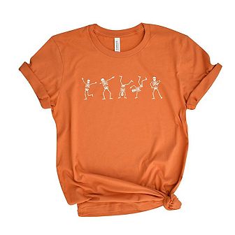 Dancing Skeleton Short Sleeve Graphic Tee