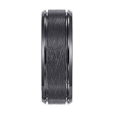 Tungsten Carbide 8 mm Black Comfort Fit Band Ring