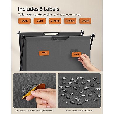 Laundry Hamper, Laundry Basket, Sorter, Collapsible X-frame