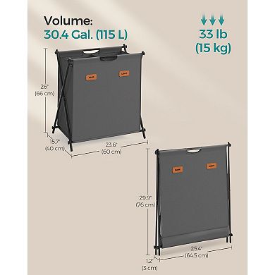 Laundry Hamper, Laundry Basket, Sorter, Collapsible X-frame