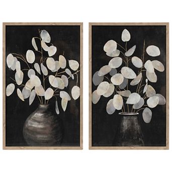 Framed Eucalyptus Prints Set of 2 for Modern Contemporary Wall Art Decor