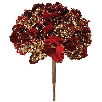 Indoor/Outdoor Hydrangea Stem Set - 2 Pieces, 29.5 Inch Tall, Polyester Floral Decor