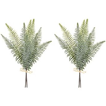 Indoor Home Decor Fern Bundle Set, Perfect for Floral Arrangements, Green (Set of 2)
