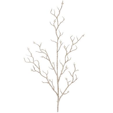Glitter Branch (Set of 2) 39"H Plastic - Silver