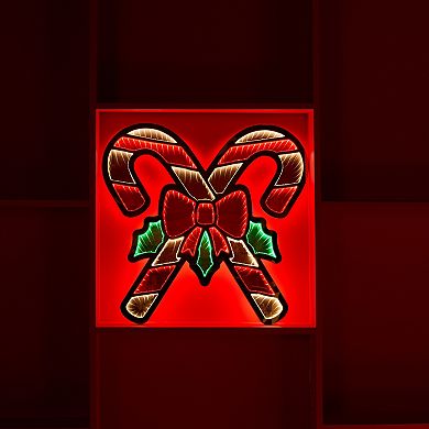 Infinity Double Candy Cane 22.5"h Acrylic Ul Plug Included