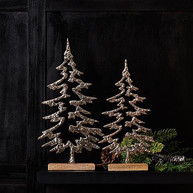 Tree on Base - Nature Sculptures - (Set of 2)