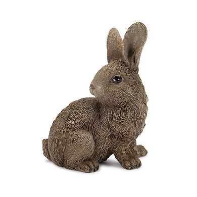 Hand-Painted Resin Bunny Rabbit Figurines for Home and Garden Spring Decor, Set of 2