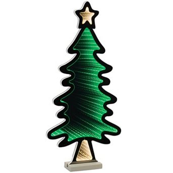 Illuminate Your Holidays with EKKO Light Accents Tree With Star Infinity Light 25"h