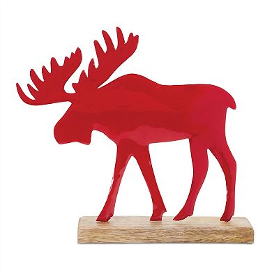 Whimsical Moose on Base Figurines - (Set of 2)
