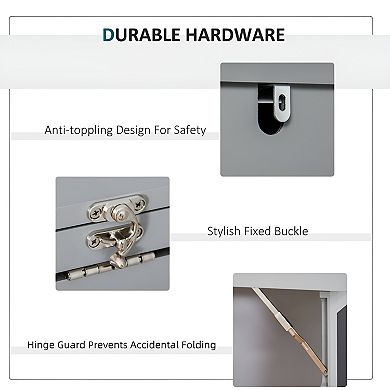 Grey Wall Mount Desk Cabinet - Elegant and Functional Design with Workspace and Storage