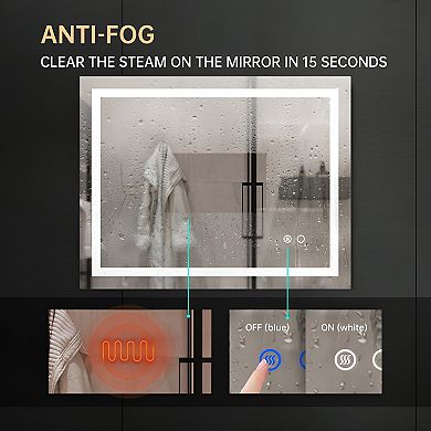 Led Mirror With Touch Buttons Control