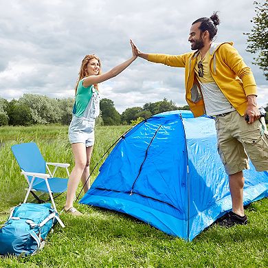 Folding Beach Chair Lightweight and Sturdy Steel Frame - Comfortable for Outdoor Activities