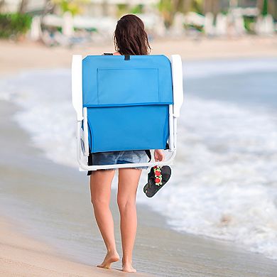 Folding Beach Chair Lightweight and Sturdy Steel Frame - Comfortable for Outdoor Activities