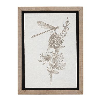 Framed Floral Insect Print (Set of 3)