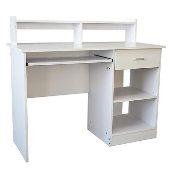 General Style Modern E1 15mm Chipboard Computer Desk White