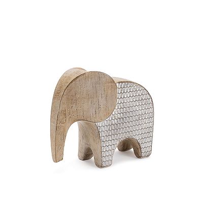 Modern Boho Style Elegant Elephant Figurines for Home Decor (Set of 2)
