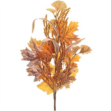 Mixed Maple Leaf Spray (Set Of 6) 19"h Polyester