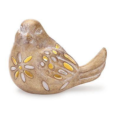 Led Bird (Set Of 2) 5"h, 5.5"h Resin (3 Aaa Batteries, Not Included)