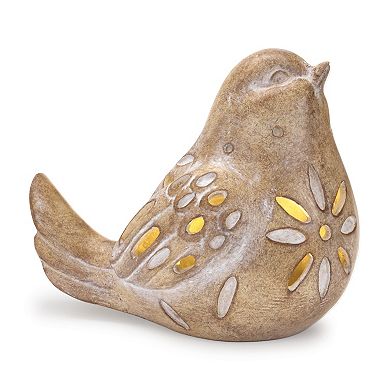 Led Bird (Set Of 2) 5"h, 5.5"h Resin (3 Aaa Batteries, Not Included)