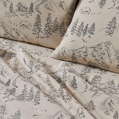 Madelinen 100% Turkish Cotton Winter Inspired Flannel Sheet Set