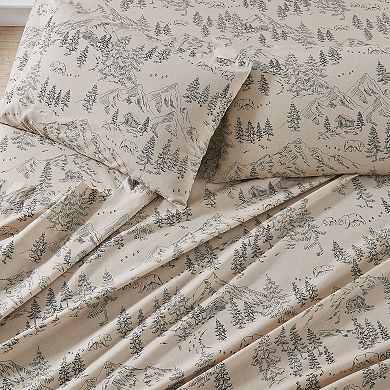 Madelinen 100% Turkish Cotton Winter Inspired Flannel Sheet Set