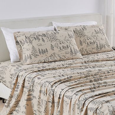Madelinen 100% Turkish Cotton Winter Inspired Flannel Sheet Set