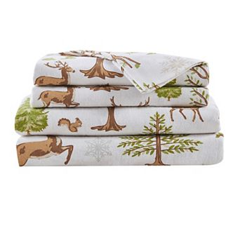 Madelinen 100% Turkish Cotton Winter Inspired Flannel Sheet Set