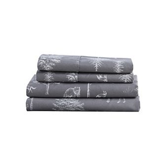 Madelinen Lodge Printed Brushed Printed Microfiber Sheet Set
