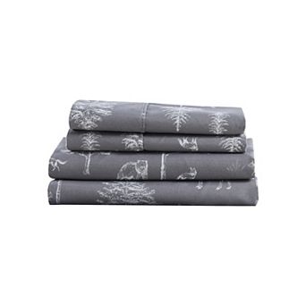 Madelinen Lodge Printed Brushed Printed Microfiber Sheet Set