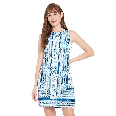 Women's London Times Floral Patchwork Shift Dress