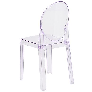 Emma And Oliver 4 Pack Ghost Chair With Oval Back